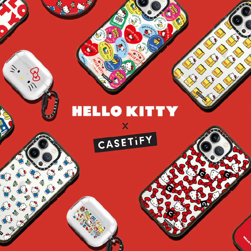 Hello Kitty x CASETiFY三丽鸥联名奶瓶适用于iPhone14/13/Plus/Pro/Max透明手机壳-图0