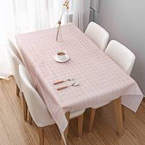 Table cloth Art table cloth waterproof and oil-free tea table desk PVC plastic table cushion Nordic tennis red ins students