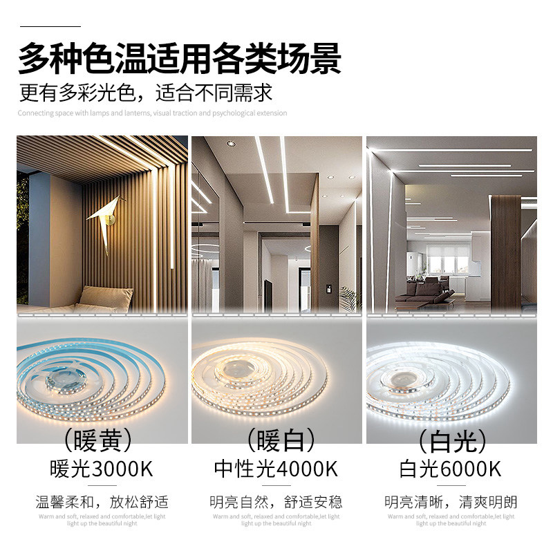 led线形灯12v24v智能三色变光灯带流水线性灯220v免变压器,淘宝优惠券,粉丝福利购,淘宝优惠卷