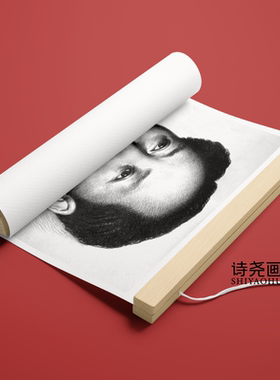 刘文西伟人画毛爷爷像董明珠办公室背景客厅装饰画卧室卷轴壁画