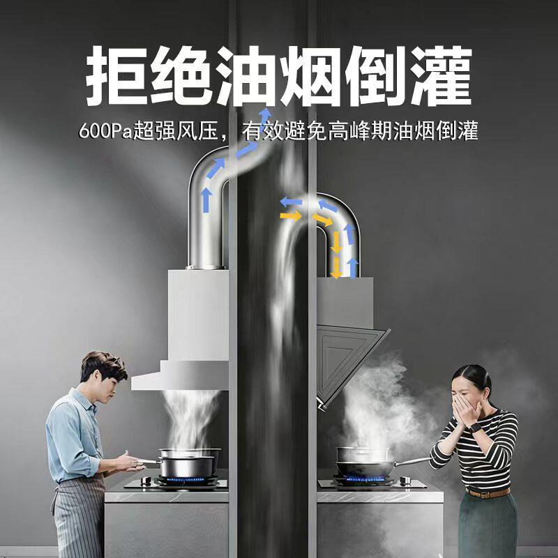 商用抽油烟机大吸力农家柴火灶吸油机强力抽风机净化不锈钢油烟罩