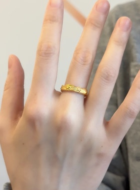 金色可爱旋转木马戒指女2026新款