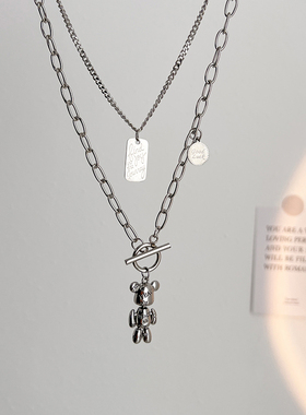 小众设计痞帅叠戴项链