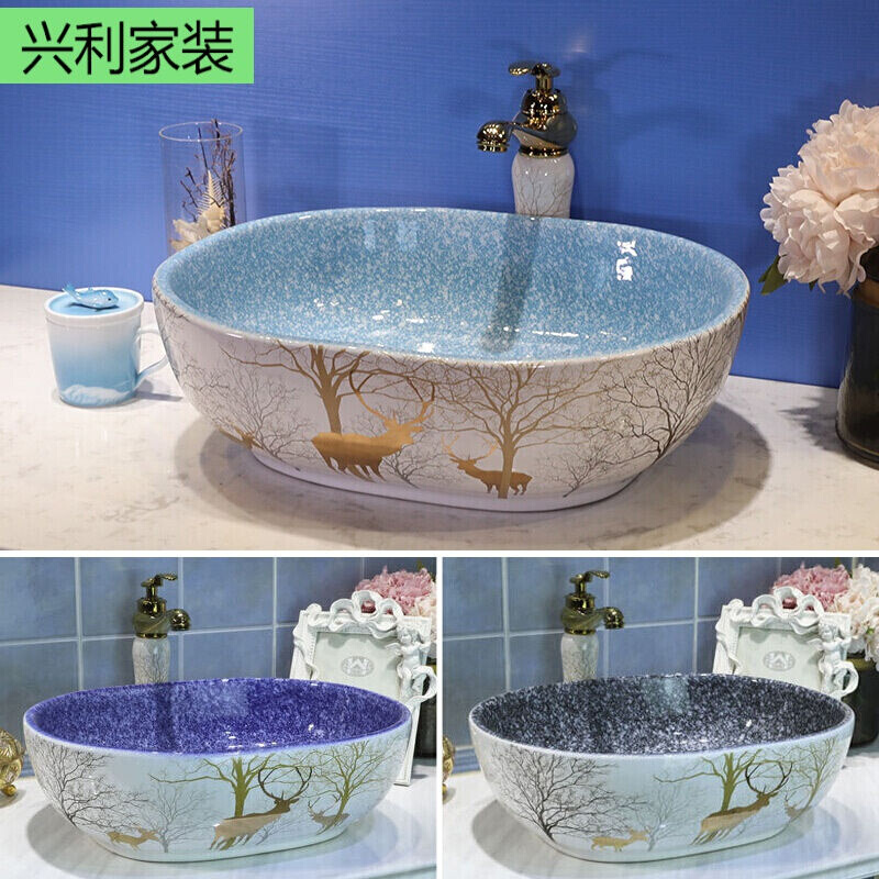 速发European style table basin wash basin ceramic art inter--图3