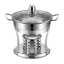 304 stainless steel hot pot alcohol stove small hot pot dry pot with hot pot spoon solid liquid alcohol universal 482