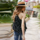Maison Wester2026 summer ຜະລິດຕະພັນໃຫມ່ retro polka dot one-shoulder halter neck tulle streamer hot girl style top