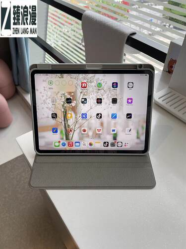 臻浪漫适用于appleair5保护套ipadair第三代保护套720旋转适用ipadpro保护套air5平板9.7简约带笔槽10.2寸201 - 图3