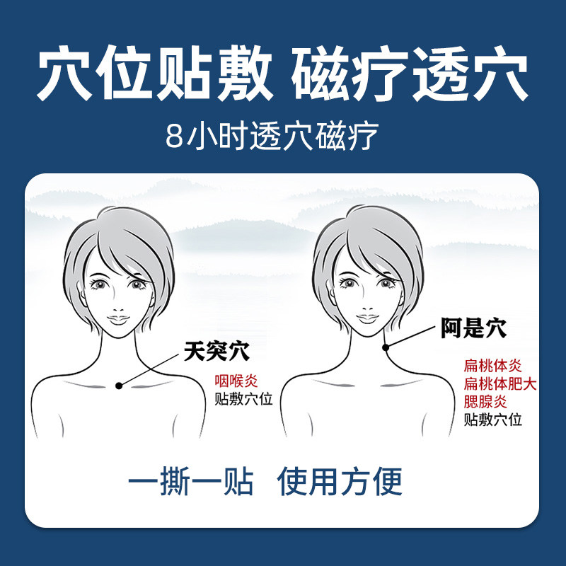 祖医堂咽扁康清穴位咽炎cz磁疗贴 信德堂大药房康复护理