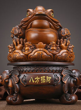 鑫大华威（xindhw）金蟾招财摆件大号金蝉老板办公室桌面收银台蟾