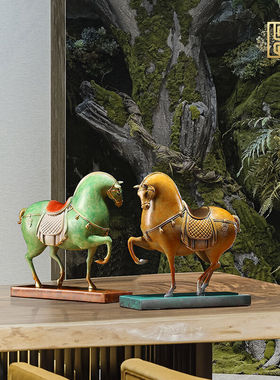 荣芙全铜马摆件客厅办公室桌面摆设工艺品马到成功开业乔迁礼品送