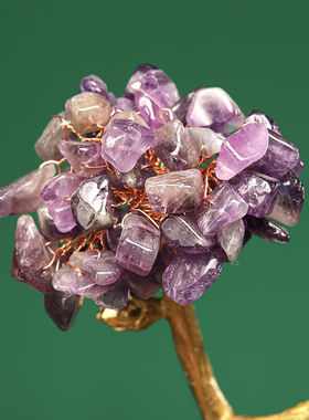 一森诺（ESANO）紫水晶发财树摆件客厅玄关酒柜高档轻奢样板间工