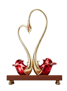 一森诺（ESANO）结婚礼物天鹅摆件一对客厅酒柜电视柜玄关高级感