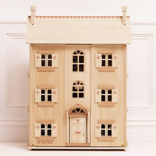英国le toy van过家家玩具甜心小屋娃娃屋新款三层儿童木质别墅 - 图0
