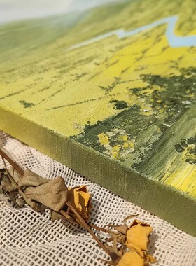 大芬村手绘油画《美好期待》抽象装饰画客厅沙发背景墙肌理挂画