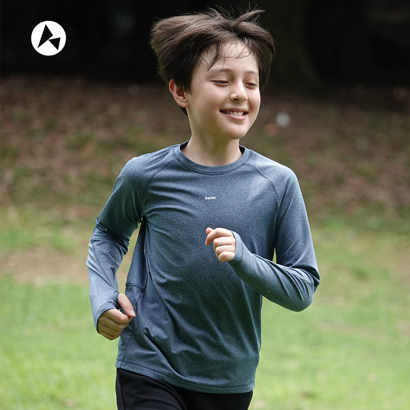 heim儿童速干防晒T恤 春秋款女童轻薄排汗衣打底衫运动训练服 - 图3