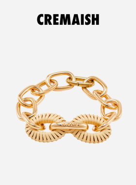 CREMAISH 椭圆鼓项链手链 牛皮缠绕轻奢原创设计百搭锁骨链女