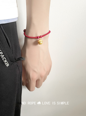 铃铛手链女925纯银有声音