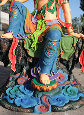 树脂玻璃钢自在观音佛像