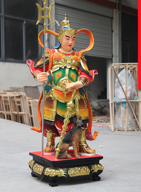 树脂玻璃钢招财寺庙二郎神佛像