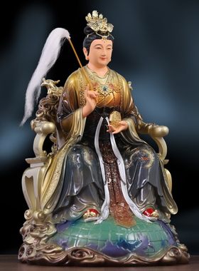 九龙地母神像供奉家用树脂佛像地姥元君摆设后土娘娘大地之母摆件