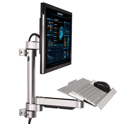 电脑显示器壁挂支架自动化医疗设备屏幕挂架可调节升降带键盘托架 - 图2