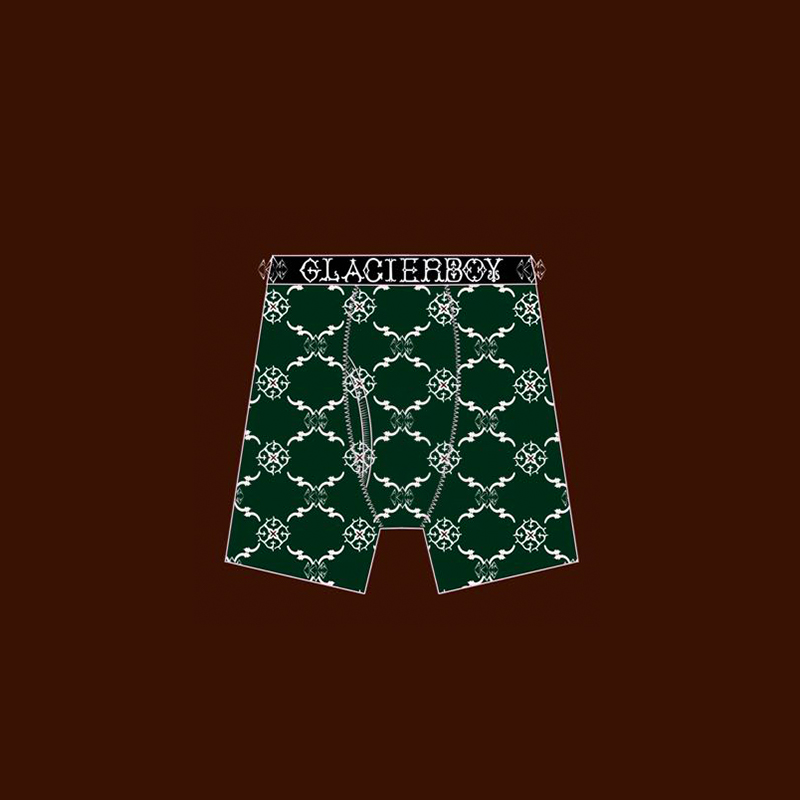 GLACIERBOY LOGO PRINTING BOXER UNDERPANTS - 图0