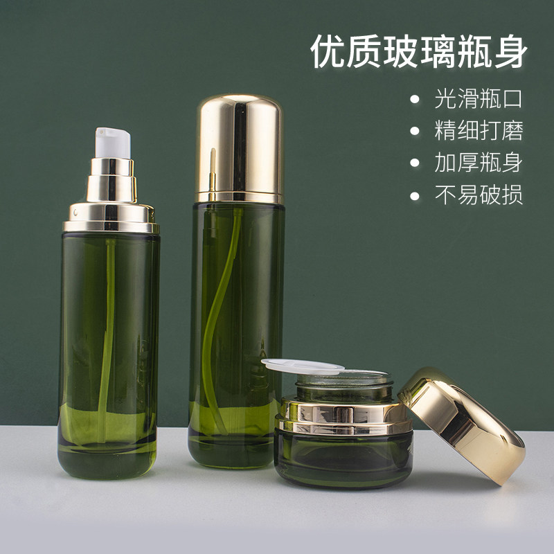 玻璃瓶化妆品120ml爽肤水乳液精华 套装瓶30g海迷膏霜瓶100ML现货,淘宝优惠券,粉丝福利购,淘宝优惠卷