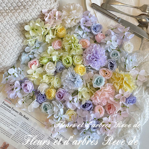瀑布花墙diy材料痛包手作应援扇簪花头饰仿真假花环配件布景造景 - 图0