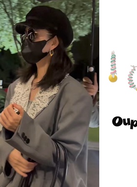 oups原创设计独特彩圈耳环新品