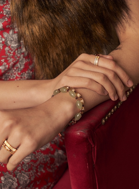 Oups!东陵玉金玉盈门手链套组