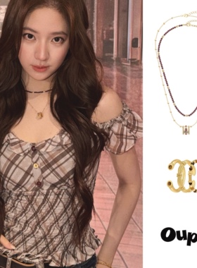 Oups!紫檀金梦紫牙乌锁骨链女