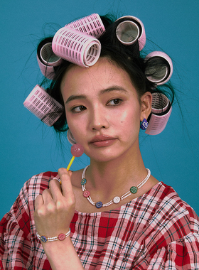 oups串珠烟花朵珍珠项链新品