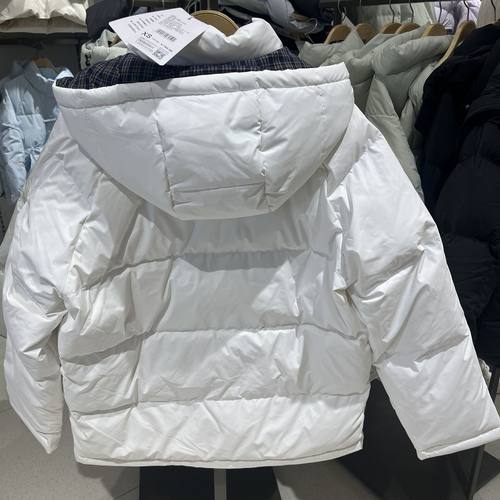 2025年冬季新款女装梭织宽松连帽插肩中长羽绒服R154215059以纯 - 图0