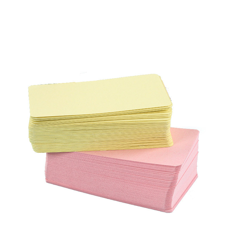 English word cards hard cardboard handwritten portable memory