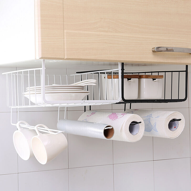 极速Kitchen Cabinet lower shelf compartment hanging basket s - 图2