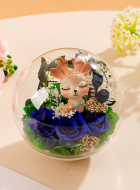 磁悬浮永生花音响高级感创意摆件