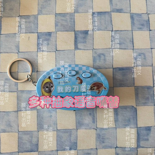 猫么么抽象语音我的刀盾歪比巴卜咕咕嘎嘎恶搞嘴替发声挂件钥匙扣 - 图3