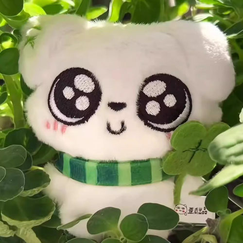 四叶草小狗挂件毛绒高颜值治愈可爱公仔玩偶钥匙扣有趣的包包挂件 - 图3