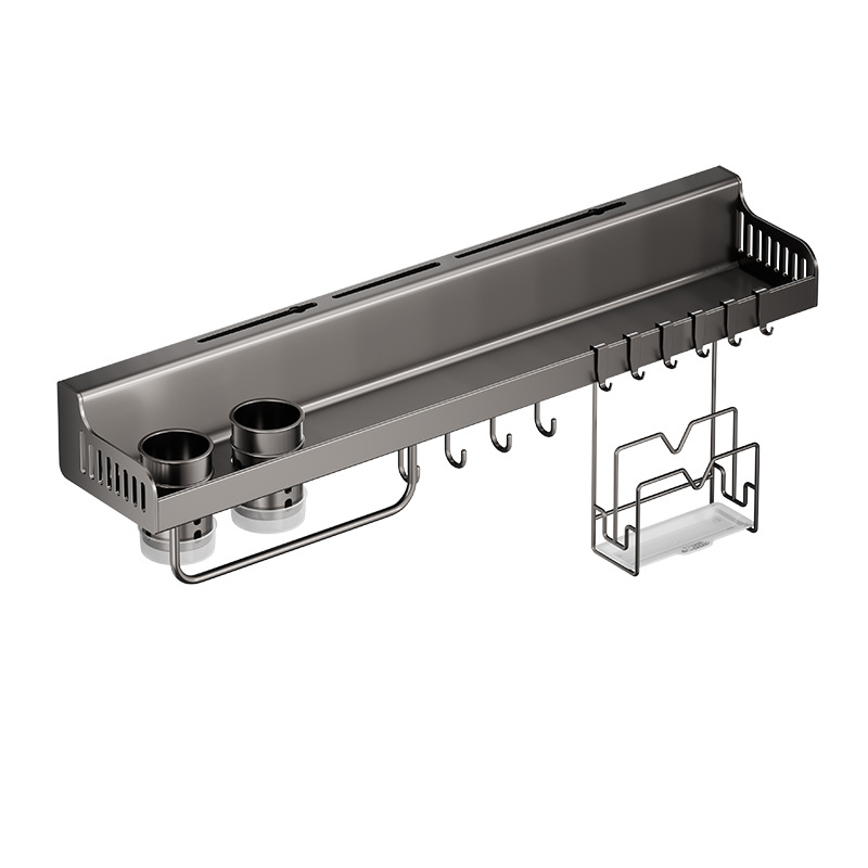 免打孔厨房置物架收纳架挂架壁挂式多功能用品家用架子筷子刀架