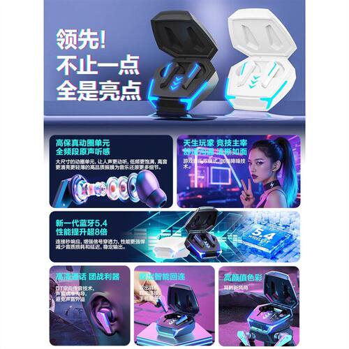美国杀神之眼电竞无线蓝牙耳机戴久不痛低延迟降噪超长续航 - 图1
