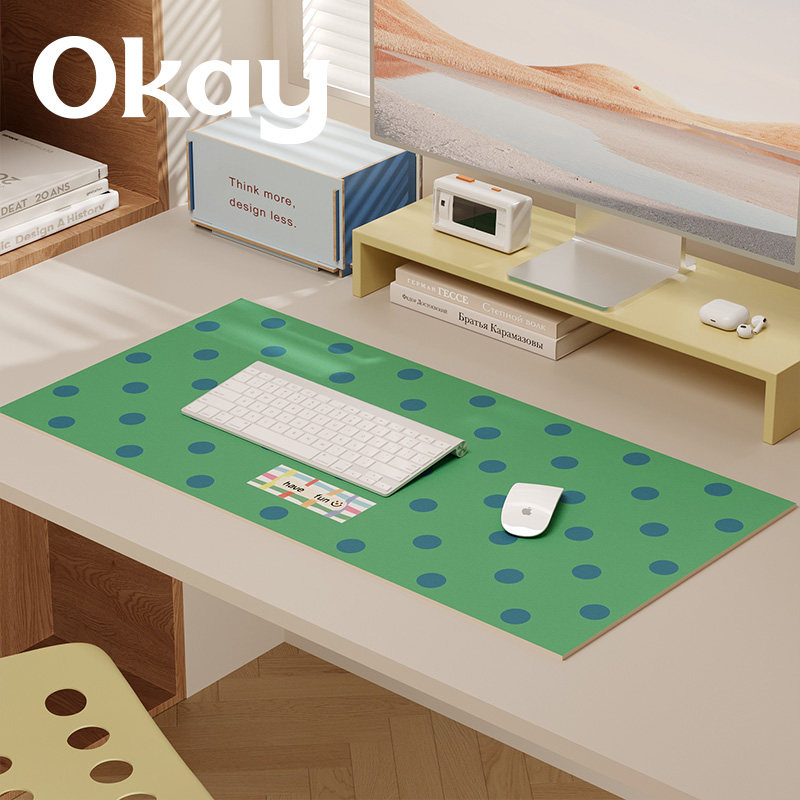 okay复古波点鼠标垫家用办公书桌垫简约高级感电竞电脑键盘桌面垫,淘宝优惠券,粉丝福利购,淘宝优惠卷
