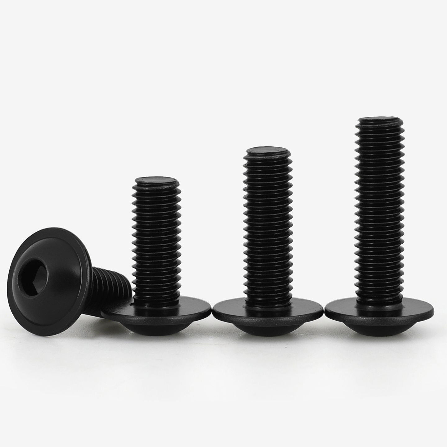 304黑色不锈钢圆头带垫内六角螺丝钉/法兰盘头带介螺栓M3M4M5M6M8,淘宝优惠券,粉丝福利购,淘宝优惠卷