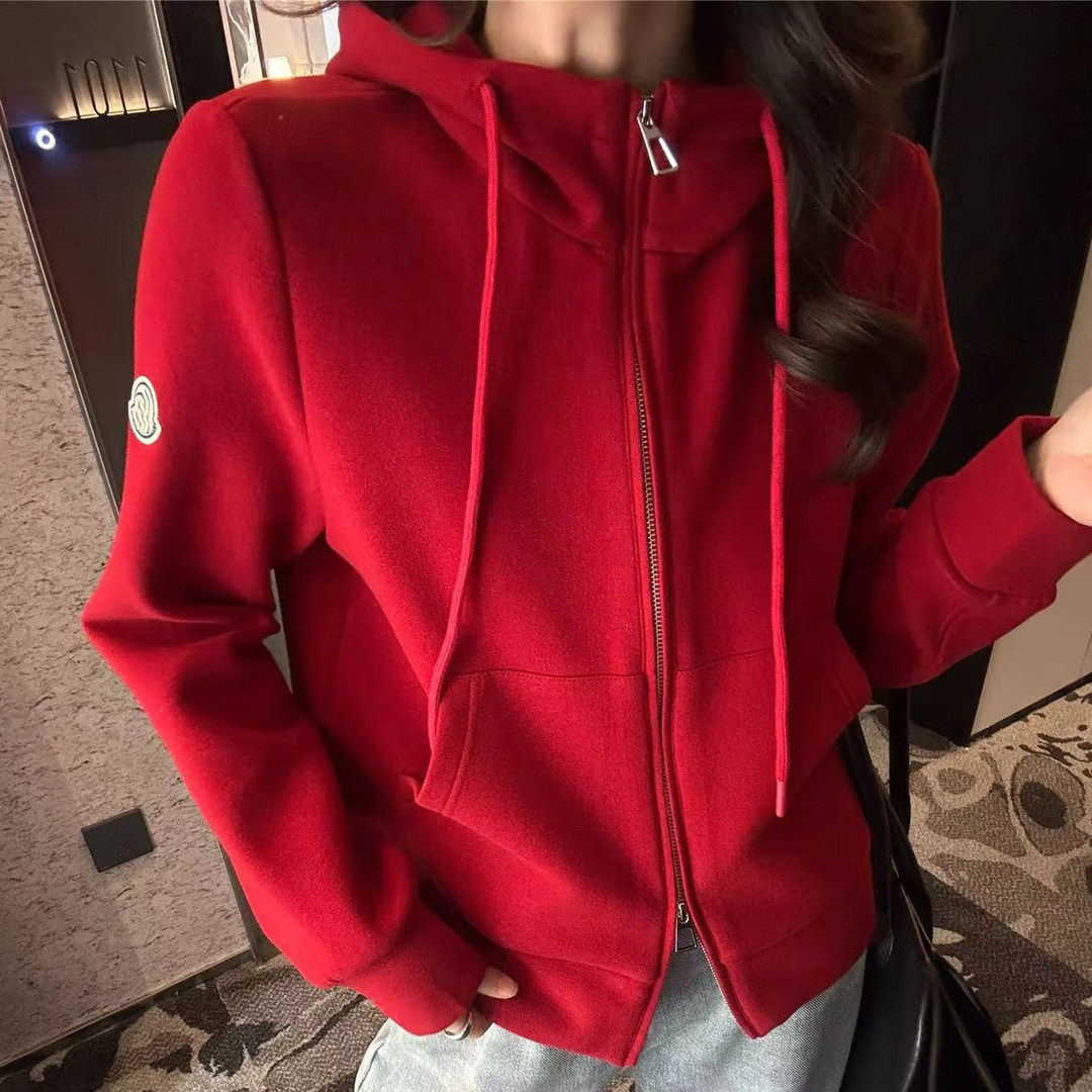 QM25M389时尚百搭连帽加绒卫衣开衫女宽松柔软舒适长袖短款外套,淘宝优惠券,粉丝福利购,淘宝优惠卷