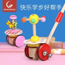 Baby boy wooden pushback Tweets 0 babies 1 single pole learn walking trolley 2 years 3 baby walk 1 4 inches sleeve
