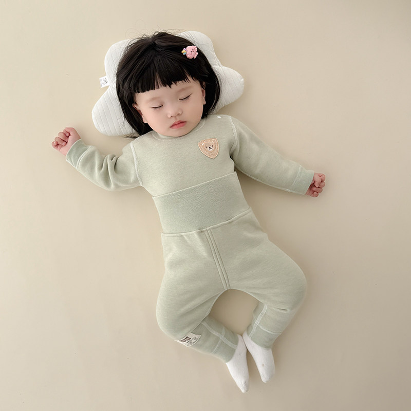 婴儿保暖内衣套装秋冬季加厚加绒德绒婴幼儿分体睡衣宝宝衣服冬装,淘宝优惠券,粉丝福利购,淘宝优惠卷