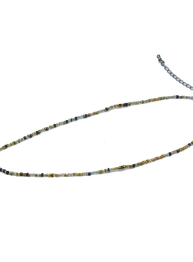 景德镇陶瓷项链吊坠米珠陶溪川文创南瓜黑金饰品锁骨链石高级轻奢