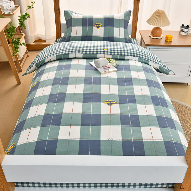 纯棉学生宿舍三件套床上用品寝室100%全棉单人床单被套被褥套装六,淘宝优惠券,粉丝福利购,淘宝优惠卷