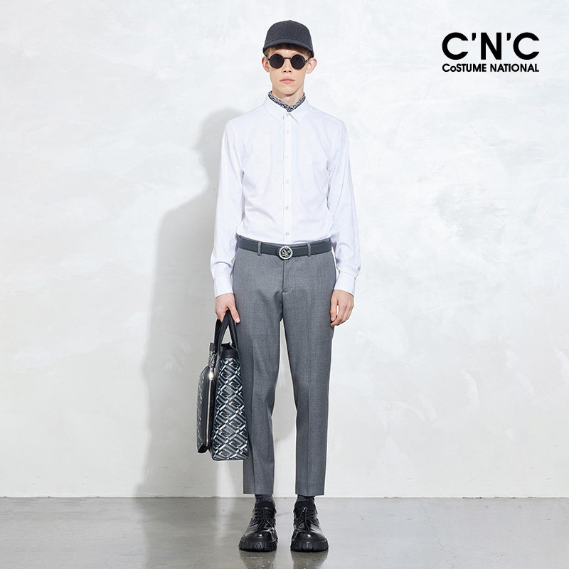 CNC男装奥莱新款轻奢纯色暗印花长袖衬衫男商务正装衬衣,淘宝优惠券,粉丝福利购,淘宝优惠卷