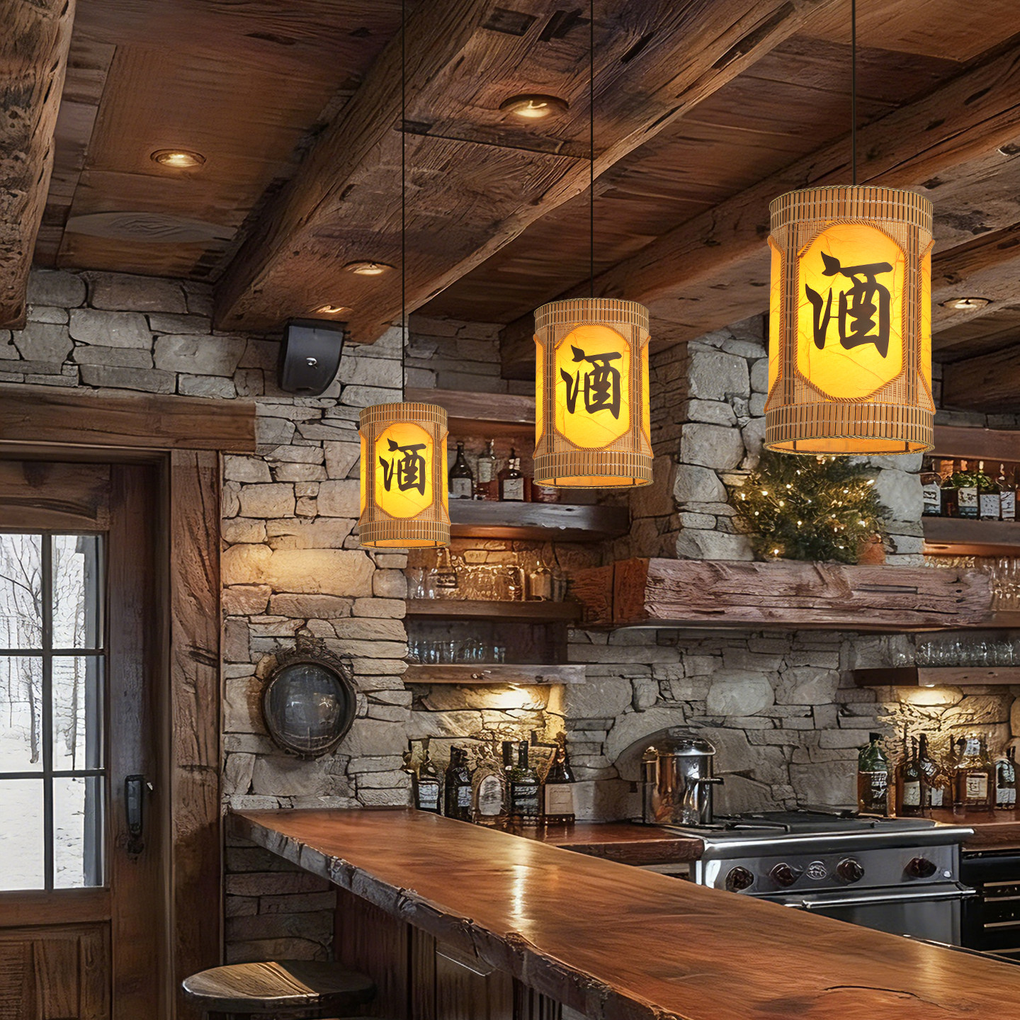 中式竹编吊灯茶酒字样餐厅酒店装饰灯笼禅意复古酒馆氛围茶室灯罩,淘宝优惠券,粉丝福利购,淘宝优惠卷