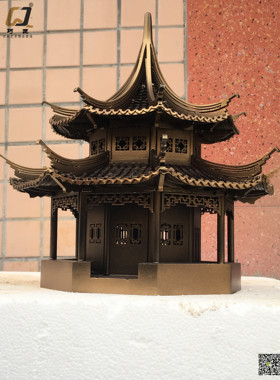 会所金属仿古风建筑雕塑艺术品